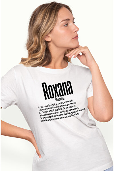 StoryGift Romania Tricou Femei Cu Numele Roxana, si Mesaj Motivational, Glume...