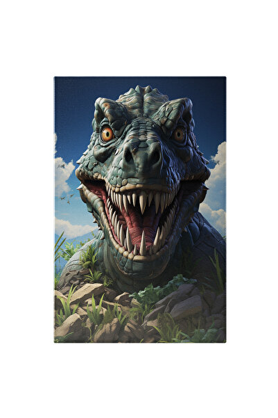 StoryGift Romania Tablou Canvas: Fiorosul Dinozarul Tyrannosaurus Rex Din Seria Jurassic Park- Pentru Iubitorii