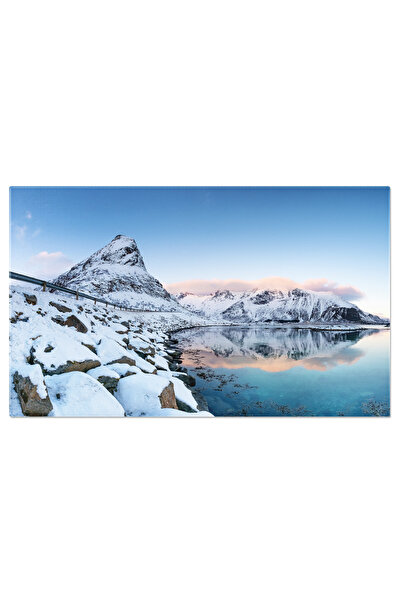 StoryGift Romania Tablou Canvas 120 X 80cm Podul Fredvang Pe Insulele Lofoten 2021, Norvegia, Aerial, Pod, Peis Stg