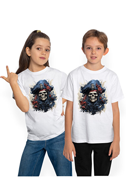 StoryGift Romania Tricou Copii Cu Un Craniu Cu Palarie De Pirat, Ilustratie, ...