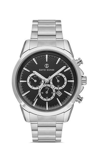 DAVID GUNER Men's Wristwatch with Silver Coated Blue Dial Dg-8649Ga-A2