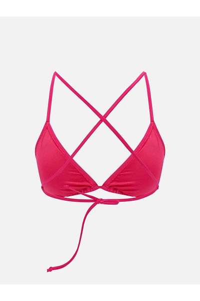 LC Waikiki LCW DREAM Γυναικείο μπικίνι μπλουζάκι με φούξια επίπεδη αφαιρούμενη επένδυση