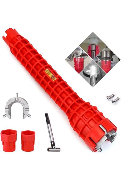 Generic Faucet and Sink Installer Set |   10mm Tape |   Plumbing Wrench |   Abs + Aluminum