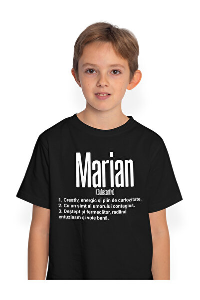 StoryGift Romania Tricou Copii Baieti Cu Numele Marian, Cu Mesaj Motivational...
