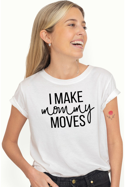 StoryGift Romania Tricou Femei cu mesajul in engleza "I make mommy moves" - f...