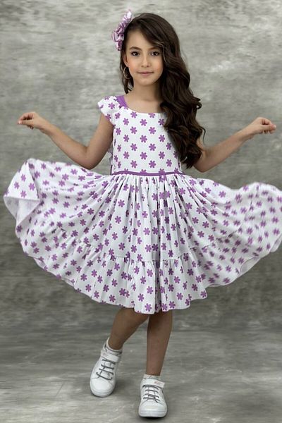 ABİYEKİDS Rochie de sărbători pentru copii cu cataramă și fundă florală Aby216