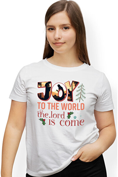 StoryGift Romania Tricou Femei cu scena Nasterii Domnului cu mesajul "Joy to ...