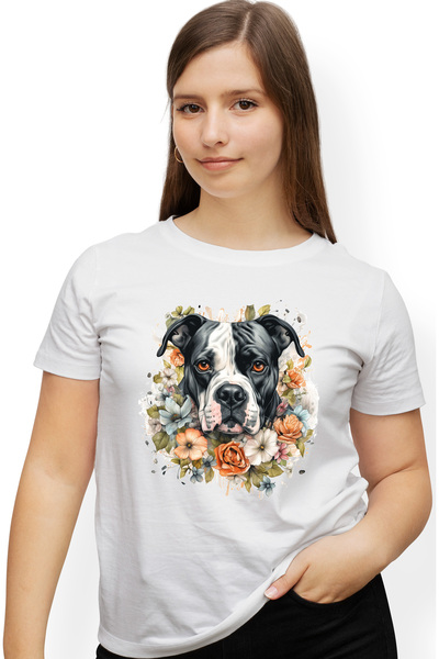 StoryGift Romania Tricou Femei cu un caine serios, putin trist, Boxer, negru,...