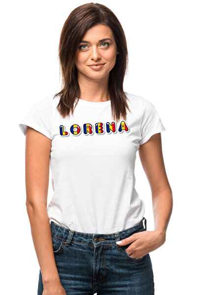 StoryGift Romania Tricou Femei Cu Numele Lorena, Romania, Suporter, Steagul R...
