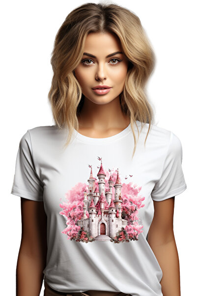 StoryGift Romania Tricou Femei cu un castel, ilustratie, ca-n povesti, regat,...