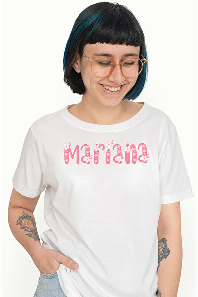 StoryGift Romania Tricou Femei Cu Numele Mariana, Flori, Colorat, Roz, Dragut...