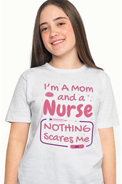 StoryGift Romania Tricou Femei Cu Mesaj In Engleza I'm A Mom And A Nurse Noth...