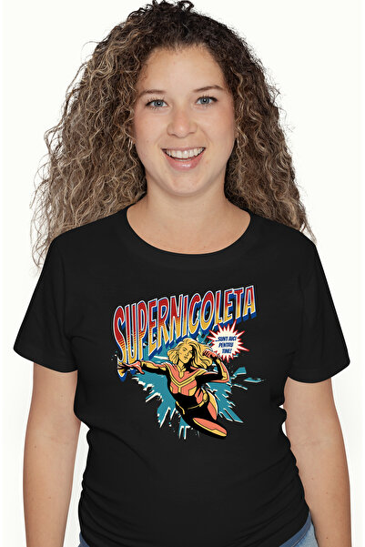 StoryGift Romania Tricou Femei Super Nicoleta, SuperErou Sunt Aici Pentru Tin...