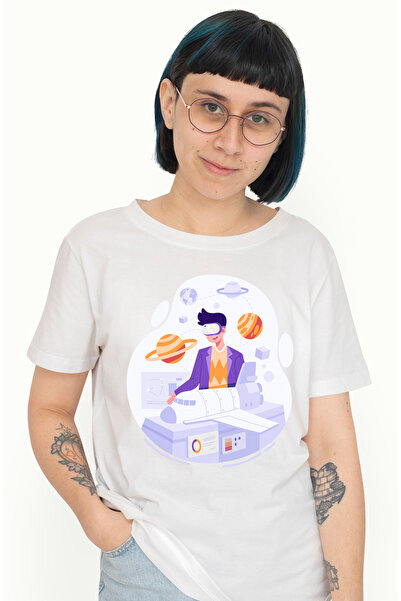 StoryGift Romania Tricou Femei Cu Spatiu, Planete, Inginer, Aerospatiale, Cub...