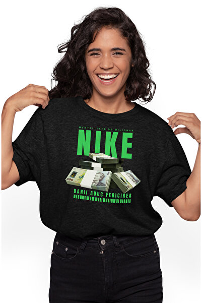 StoryGift Romania Tricou Femei - Banii Aduc Fericirea, Cu Imprimeu Pe Fata, 1...