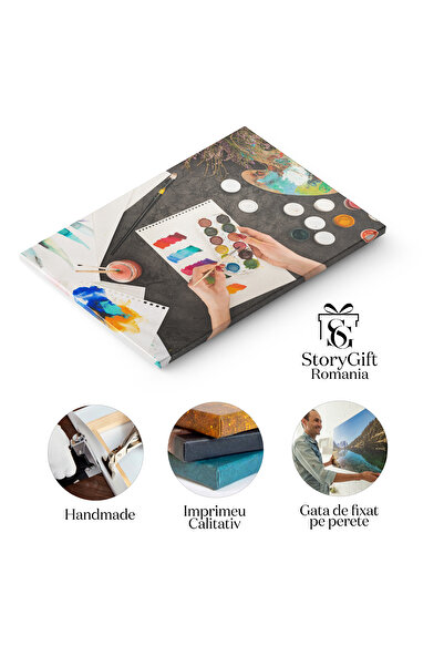 StoryGift Romania Canvas Painting 70 X 50cm With Drawing Materials - Art, Colors, Inspiration 70x50cm Stg