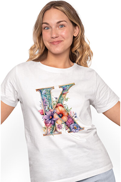 StoryGift Romania Tricou Femei cu litera "K", ilustratie, pentru copii, scoal...