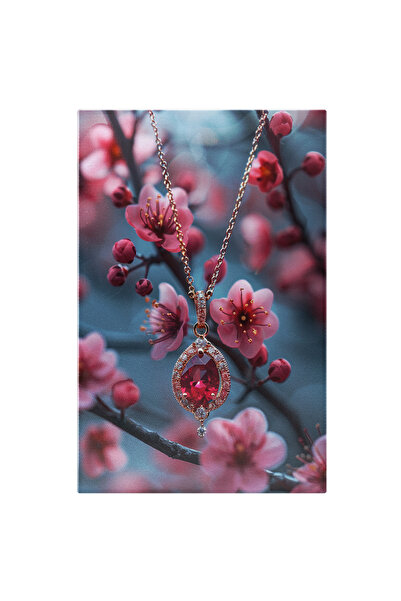 StoryGift Romania Tablou Canvas Flori De Cires Frumos Parfumate Langa Care Se...