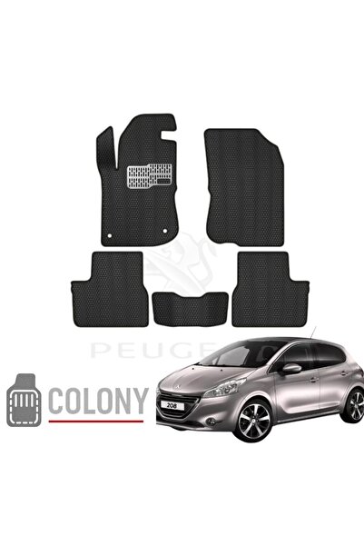 COLONY Peugeot 208 Htb 2012-2019 Hücreli Premium Eva Paspas Seti Tam Set Pasp...