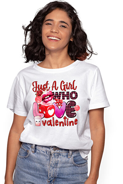 StoryGift Romania Tricou Femei cu mesajul "Just a girl who love Valentine", f...