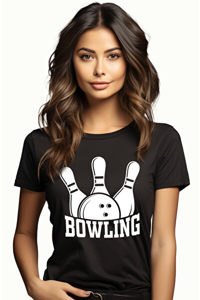 StoryGift Romania Tricou Femei pentru cei care joaca bowling - popice cu impr...