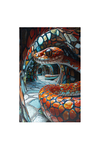 StoryGift Romania Tablou Canvas Peșteră Colorată Asortată Cu Coada Șarpelui M...