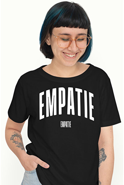 StoryGift Romania Tricou Femei Cuvantul Empatie, Motivational, Self Help, Intelegere de Sine, Apre BLK_L