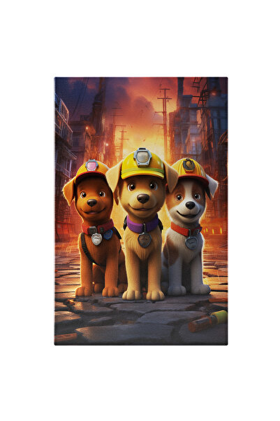 StoryGift Romania Tablou Canvas: Canin Catei Cu Casti Pe Cap In Zona Industriala - Fotografie Urbana Pictura Dig