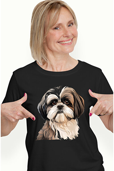 StoryGift Romania Tricou Femei cu un catelus blanos, ilustratie, jucaus, vese...