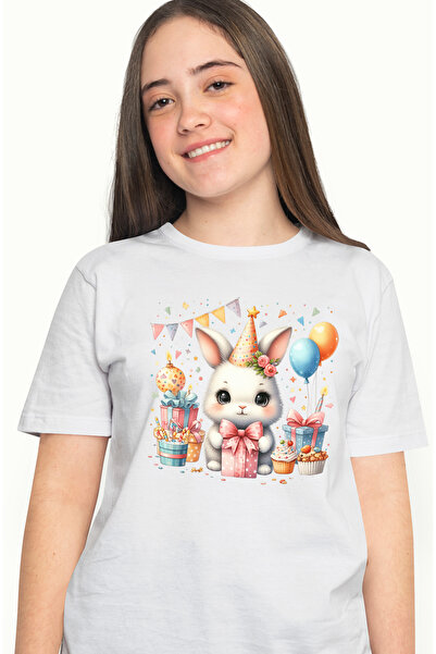 StoryGift Romania Tricou Femei cu o iepuroaica vesela, micuta, ilustratie, ba...