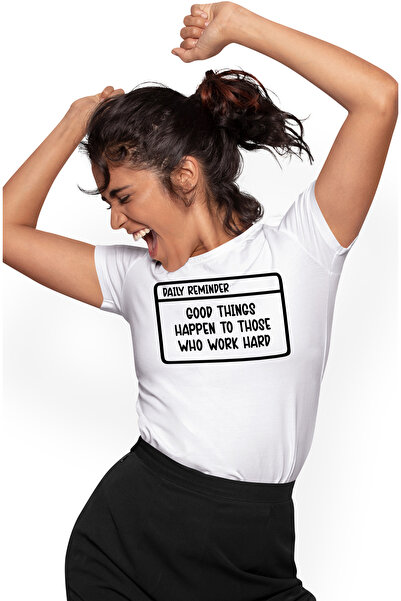 StoryGift Romania Tricou Femei cu mesaj in engleza din care reiese ca lucruri...