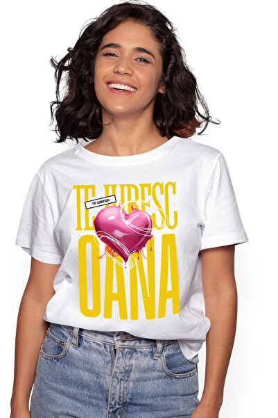 StoryGift Romania Tricou Femei Te Iubesc Oana, Dragoste, Inima, Iubire, Sfant...