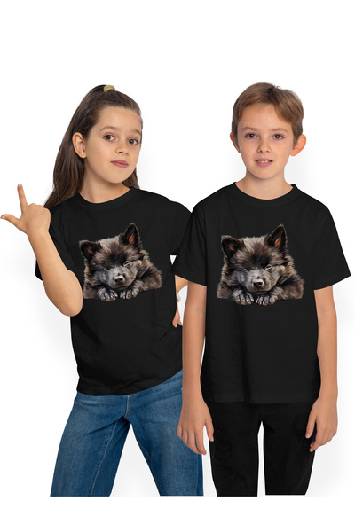 StoryGift Romania Tricou Copii Cu Un Catelus Blanos Adormit, Ilustratie, In L...