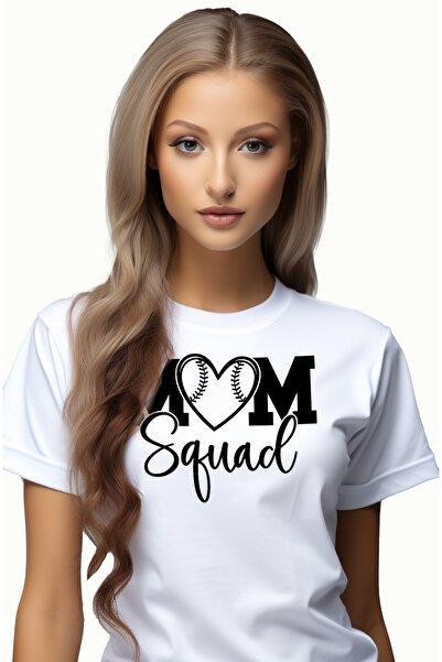 StoryGift Romania Tricou Femei cu inimioara si textul "Mom squad" - echipa ma...