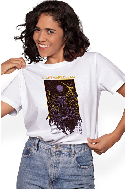 StoryGift Romania Tricou Femei Cu Text In Engleza Nightmare Dream, Moartea Cu...