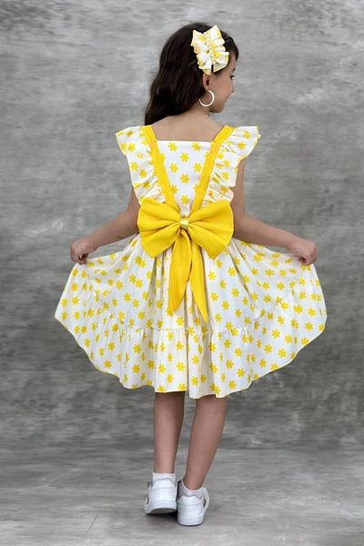 ABİYEKİDS Rochie de sărbători pentru copii cu cataramă și fundă florală Aby216