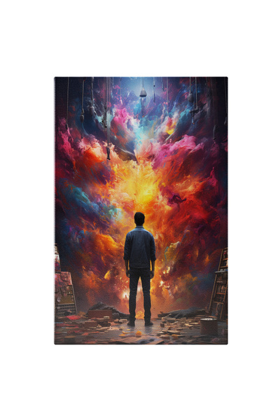 StoryGift Romania Tablou Canvas: Artă Abstractă În Studio- Fotografie Artisti...