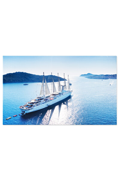 StoryGift Romania Tablou Canvas Vedere Aeriana La Nava De Croaziera Cu Vele C...