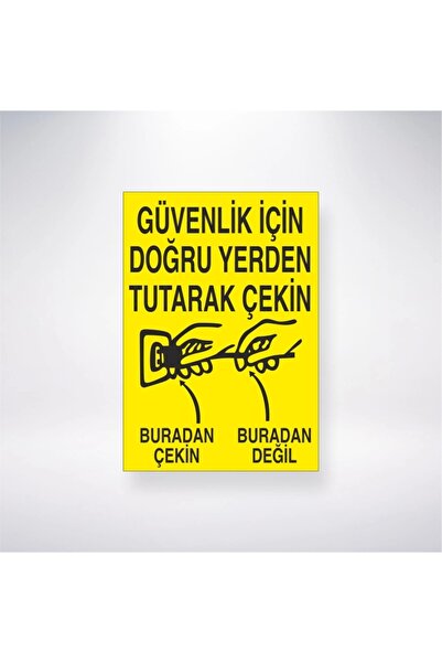 Reysa Tasarım ملصق سحب للسلامة بدقة مكان 20 × 28 سم