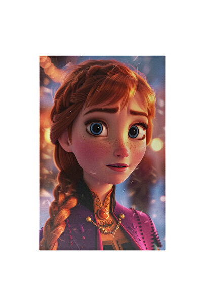 StoryGift Romania Tablou Canvas: Regatul De Gheata Ana Cu Parul In Coada Si Genele Lungi Cu Privire Speriata In