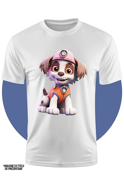 StoryGift Romania Children's T-shirt with a cheerful puppy, illustration, paw patrol, 3D, for children, rescue, STG4