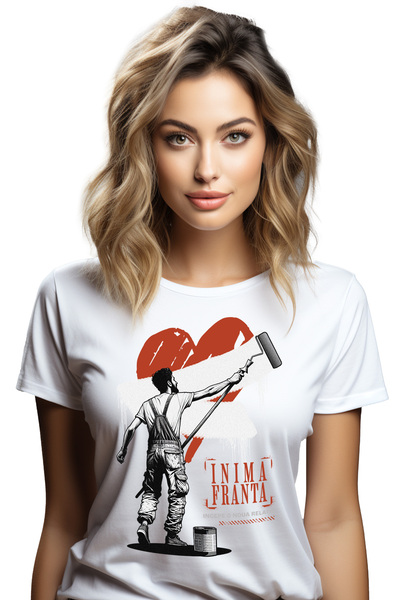 StoryGift Romania Tricou Femei Inima Franta - Incepe o noua Relatie, cu impri...