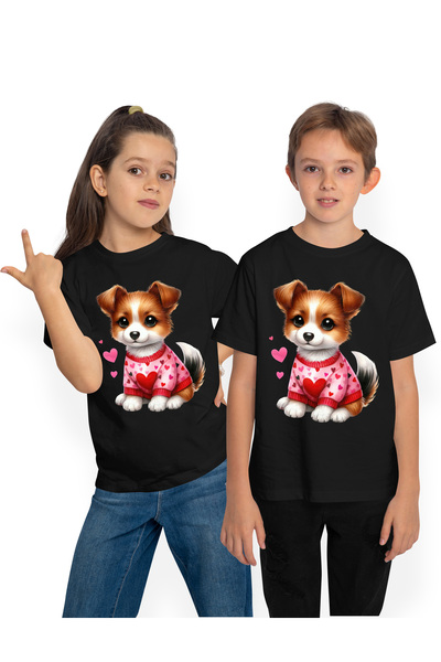 StoryGift Romania Tricou Copii Cu Un Catelus Ascultator, Ilustratie, Curios, ...