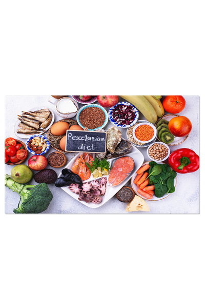 StoryGift Romania Tablou Canvas Regim Pescetarian Fructe De Mare, Fructe Si Legume O Abordare Sanatoasa Si Diver