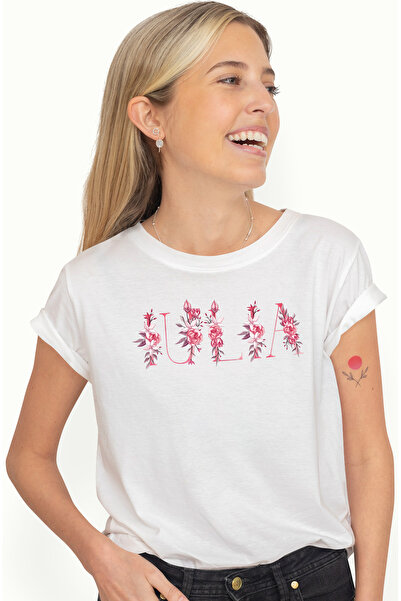 StoryGift Romania Tricou Femei Cu Numele Iulia, Floral, Colorat, Creativ, Fru...