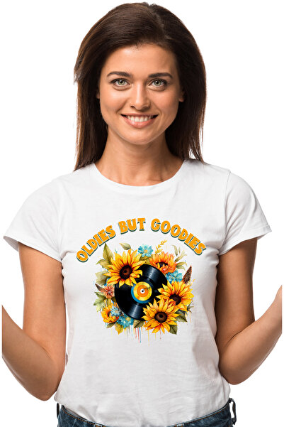 StoryGift Romania Tricou Femei cu mesajul "Oldies, but goodies", ilustratie, ...