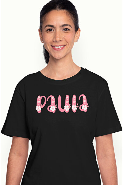 StoryGift Romania Tricou Femei Cu Numele Paula, Flori, Colorat, Roz, Dragut, ...