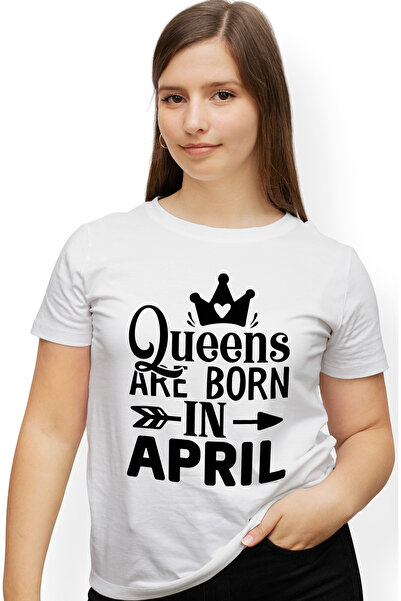 StoryGift Romania Tricou Femei cu mesaj din care reiese ca reginele sunt nasc...