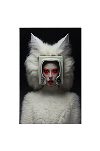 StoryGift Romania Tablou Canvas: Personaj Feminin In Costum De Vulpe Alba Pic...