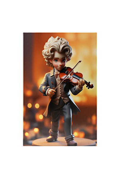 StoryGift Romania Tablou Canvas: Papusa Ca Canta La Vioara Instrument Cu Coar...